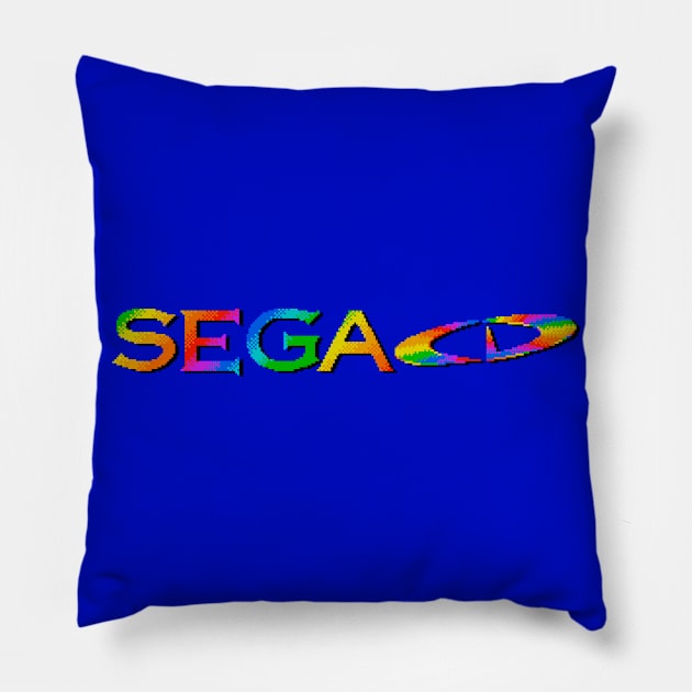 SEGA CD Boot Screen Logo I Pillow by MalcolmDesigns