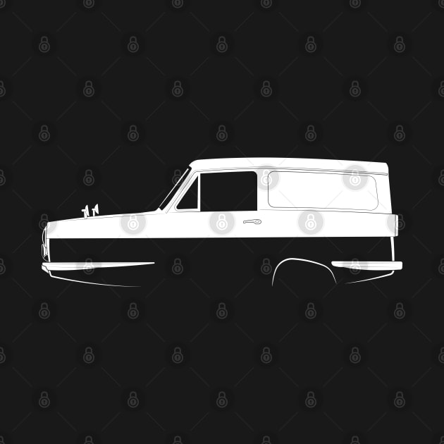 Reliant Regal Supervan III Silhouette by Car-Silhouettes