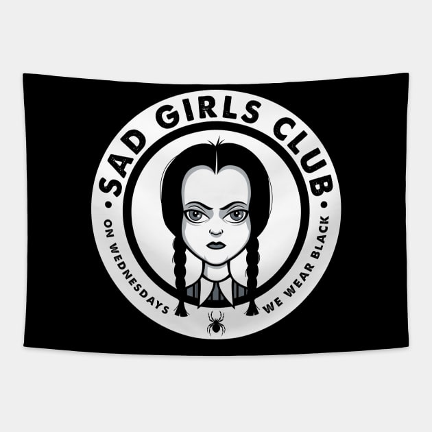 Sad Girls Club - Wednesday Goth Tapestry by Nemons