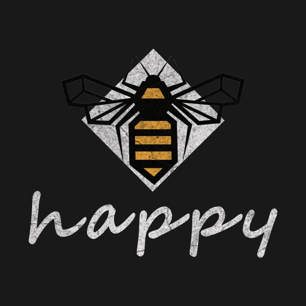 Bee-happy design for happy naturist,greenlovers by ysmnlettering