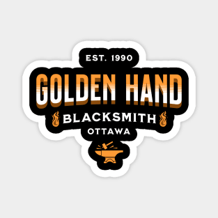 Golden hand, blacksmith ottawa 1990 Magnet