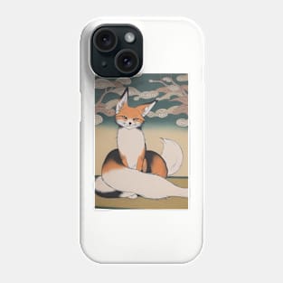 ukiyo-e fox design Phone Case