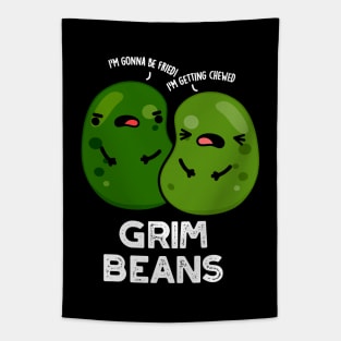 Grim Beans Funny Veggie Puns Tapestry