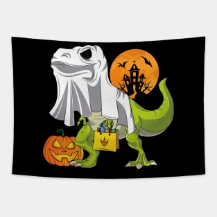 Ghost Dinosaur Funny Halloween T Rex For Boys Costume Tapestry