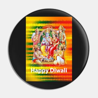 Happy Diwali Greeting Card Pin