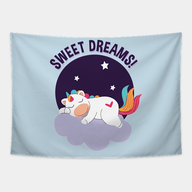 Unicorn sweet dream Tapestry by peace and love