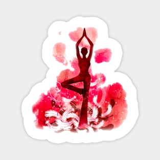 Yoga red Magnet