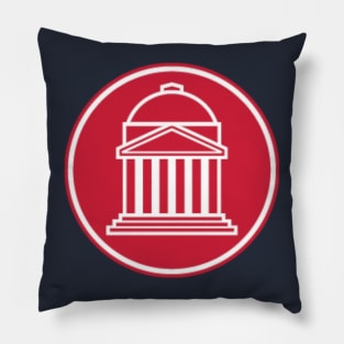 Dallas Hall Red Circle Pillow