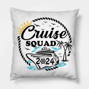 Cruise Squad 2024 Summer Vacation Matching Family Group Pillow