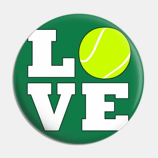 Tennis LOVE Tennis Player or Coach Sports Graphic Pin