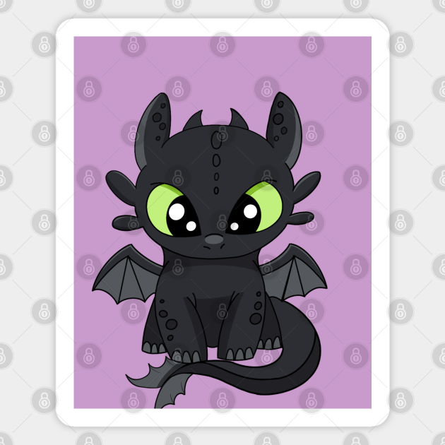 Baby Toothless Fanart How To Train Your Dragon Night Light Fury How To Train Your Dragon Magnet Teepublic