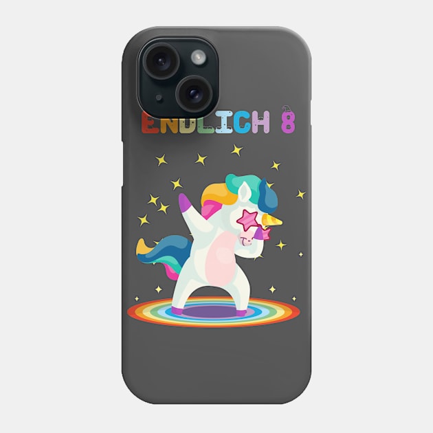 8th birthday unicorn Phone Case by NI78