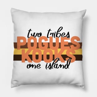 Pogues & Kooks. Two Tribes, One Island Outer Banks Pillow