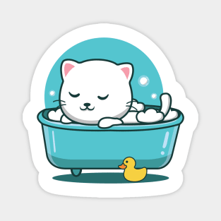 Cute Cat Bathroom Magnet