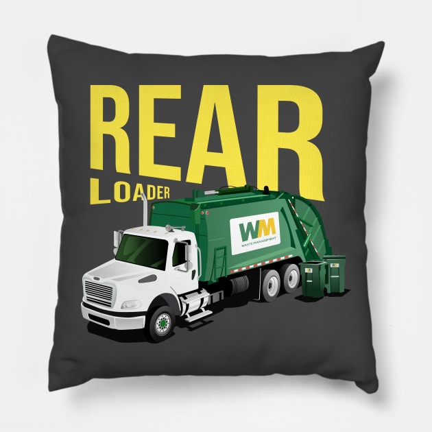 Waste Management Rear Loader Pillow by GarbageTrucksRule