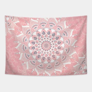 Pink flower mandala Tapestry