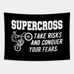 Supercross take risks and conquer your fears Tapestry