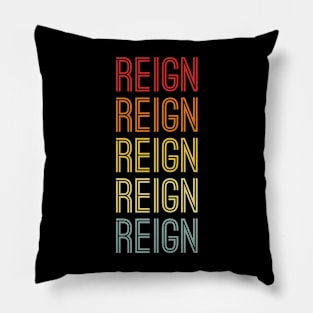 Reign Name Vintage Retro Pattern Pillow