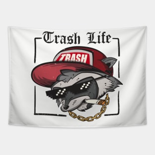 Trash Life Raccoon Ver 2 Tapestry