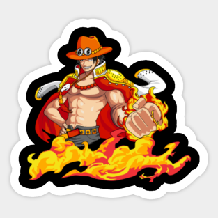 Portgas D Ace One Piece Stickers Teepublic