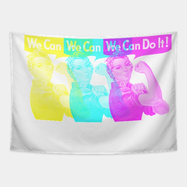 We Can Do It CMY Tapestry by TRIME