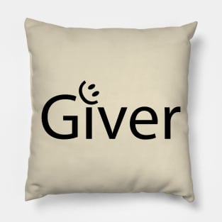 Giver 5artistic typography design Pillow