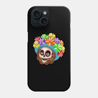 Skull in a floral hat Phone Case