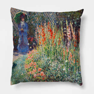 Rounded flower bed - Claude Monet Pillow