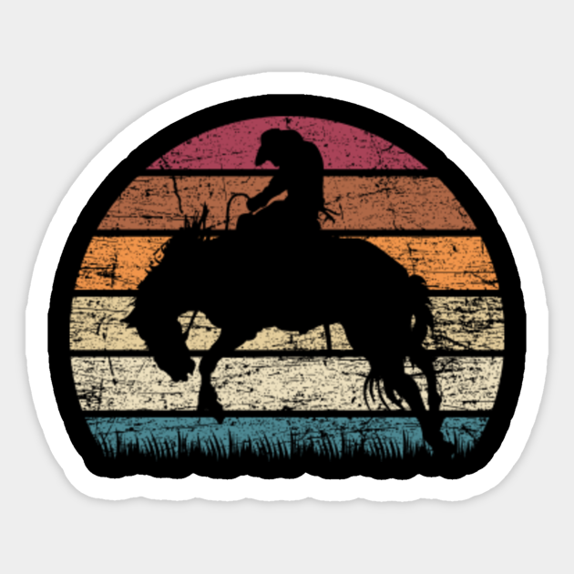 Cowboy retro gift - Cowboy - Sticker