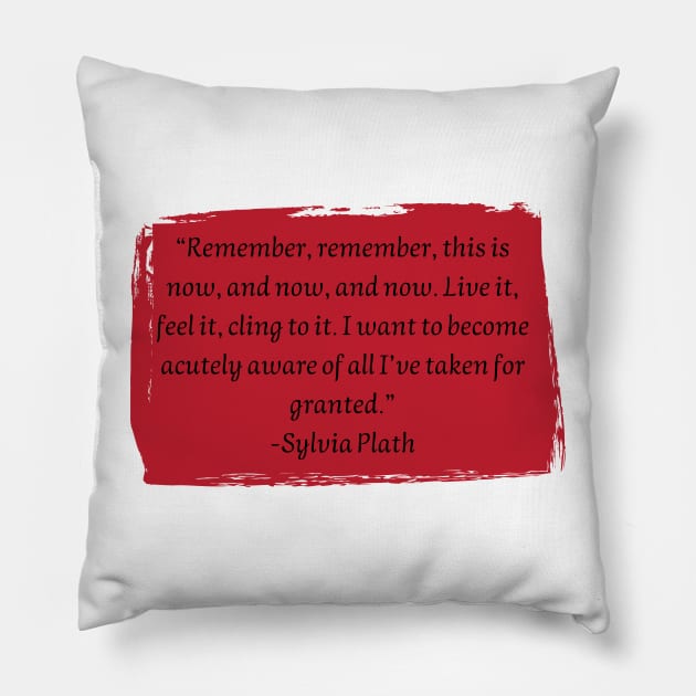 Sylvia Plath Pillow by HappyBird