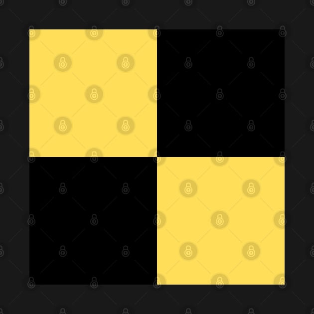 Black and yellow bold square geometric block shape pattern by DesignIndex