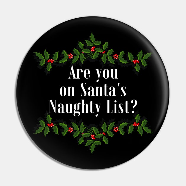 Are you on Santa's Naughty List? Pin by IndiPrintables