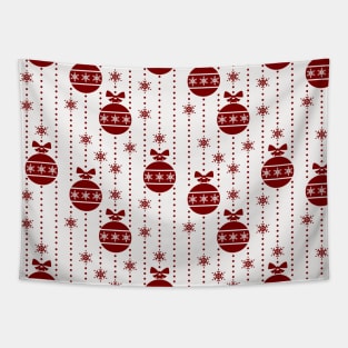 Large Dark Christmas Christmas Candy Apple Red Ball Ornaments Tapestry