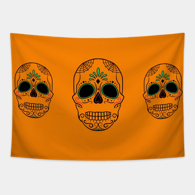 Halloween face mask Tapestry by mo designs 95