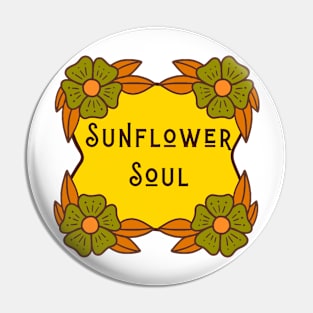 Sunflower Soul Pin