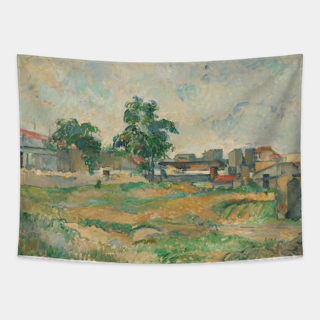 Landscape Near Paris by Paul Cezanne Tapestry by Classic Art Stall