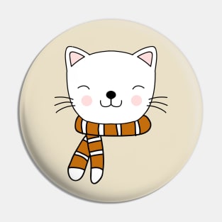 Cute and Funny Autumn Cat Pin