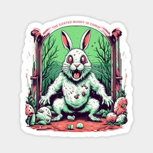 Evil Easter Bunny Horror Magnet