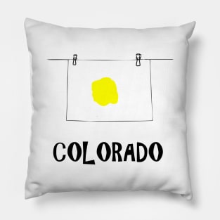 A funny map of Colorado Pillow