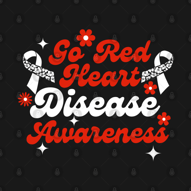 Go Red Heart Disease Awareness CHD Womens February Wear Red by click2print