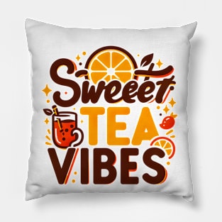 Funny sweet tea quote with a vintage look for women and girls iced tea lovers Pillow