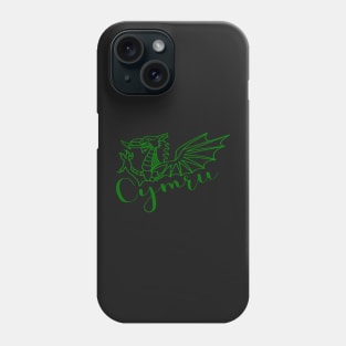 GREEN CYMRU DRAIG GOCH RED DRAGON Phone Case