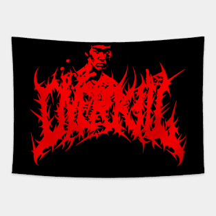 Bruce Lee Over Kill_Death Metal Style (Red Color Artwork) T-Shirt Tapestry