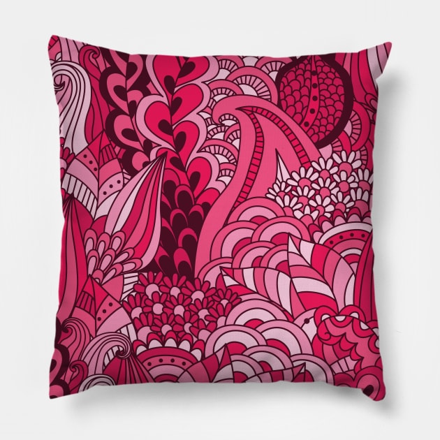 Abstract Floral Neck Gator Pink Floral Abstract Pillow by DANPUBLIC