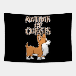 'Mother of Corgis' Adorable Corgis Dog Tapestry