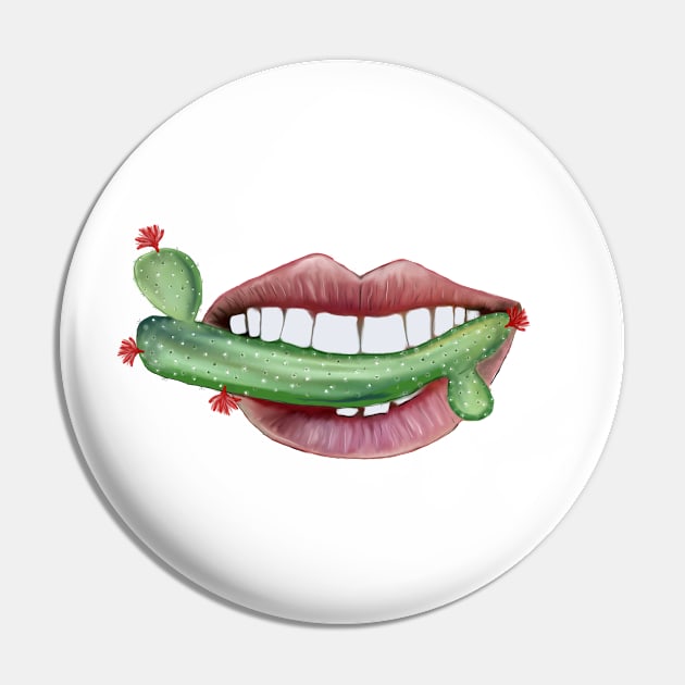 Cactus mouth Pin by msmart