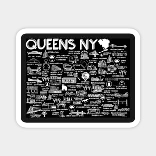 Queens NY Map Magnet