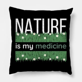 Nature Is My Medicine, Herbal Medicine, Herbs, Herbalism, Vintage, Distressed Pillow