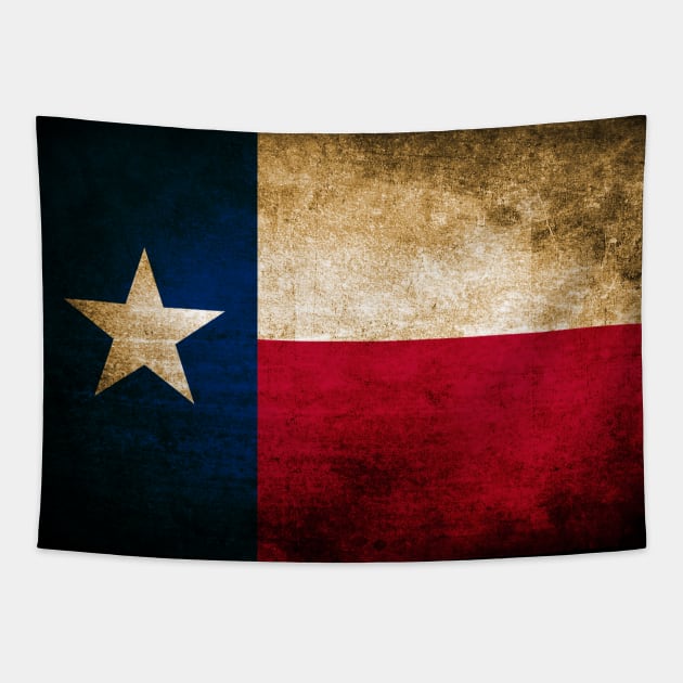 Vintage Rustic Flag Of Texas Tapestry by E