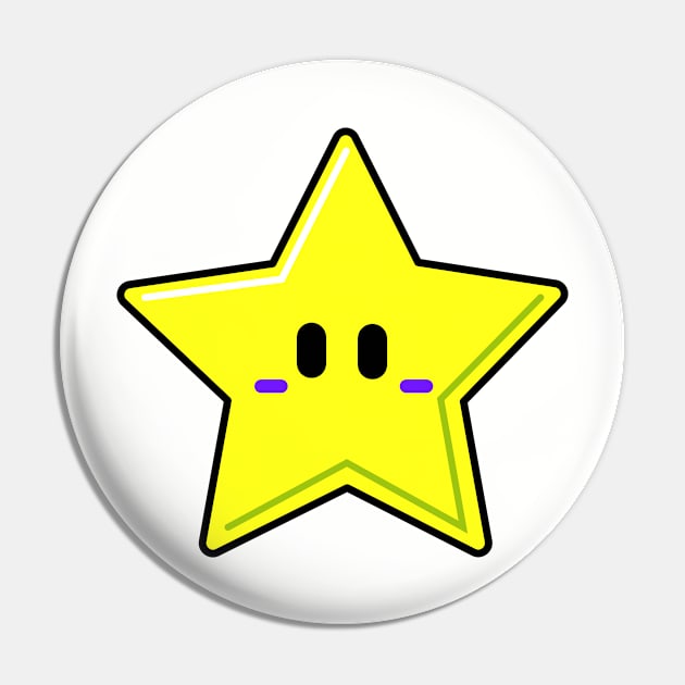 Super Star Invincible vintage Video games Retro gaming Pin by Tanguy44